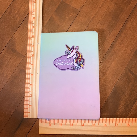 ⭐️ 3 for $10 Blank notebook, I believe in unicorns patch on the front - Picture 5 of 5